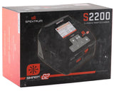 Dual 200W AC smart charger by Spektrum, SPMXC2010 model, featured prominently in the product image.