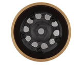 SSD RC SCX24 1.0” Aluminum/Brass D Hole Beadlock Wheels (Black) (2) - Hobbytech Toys