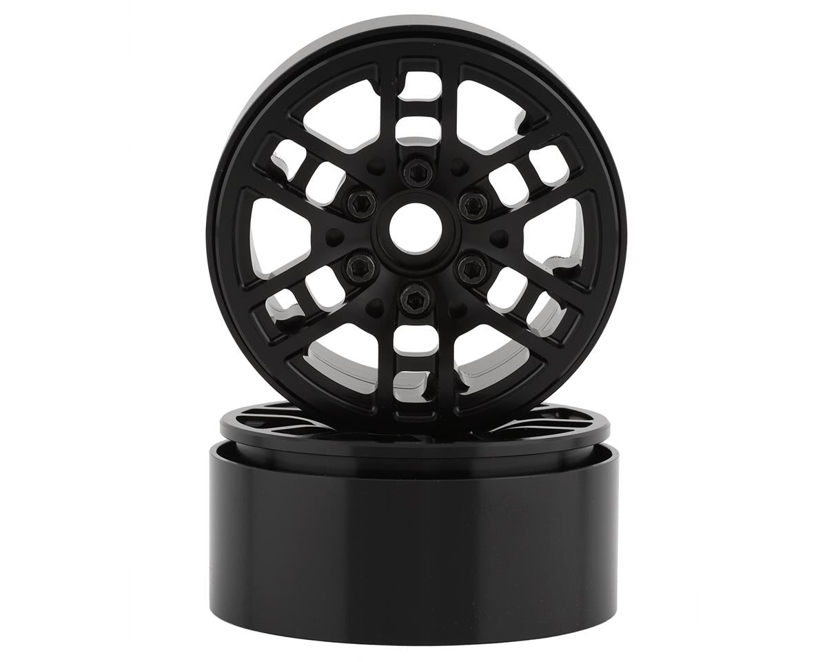 SSD RC Toycoma 1.9" Beadlock Crawler Wheels (Black) (2) - Hobbytech Toys