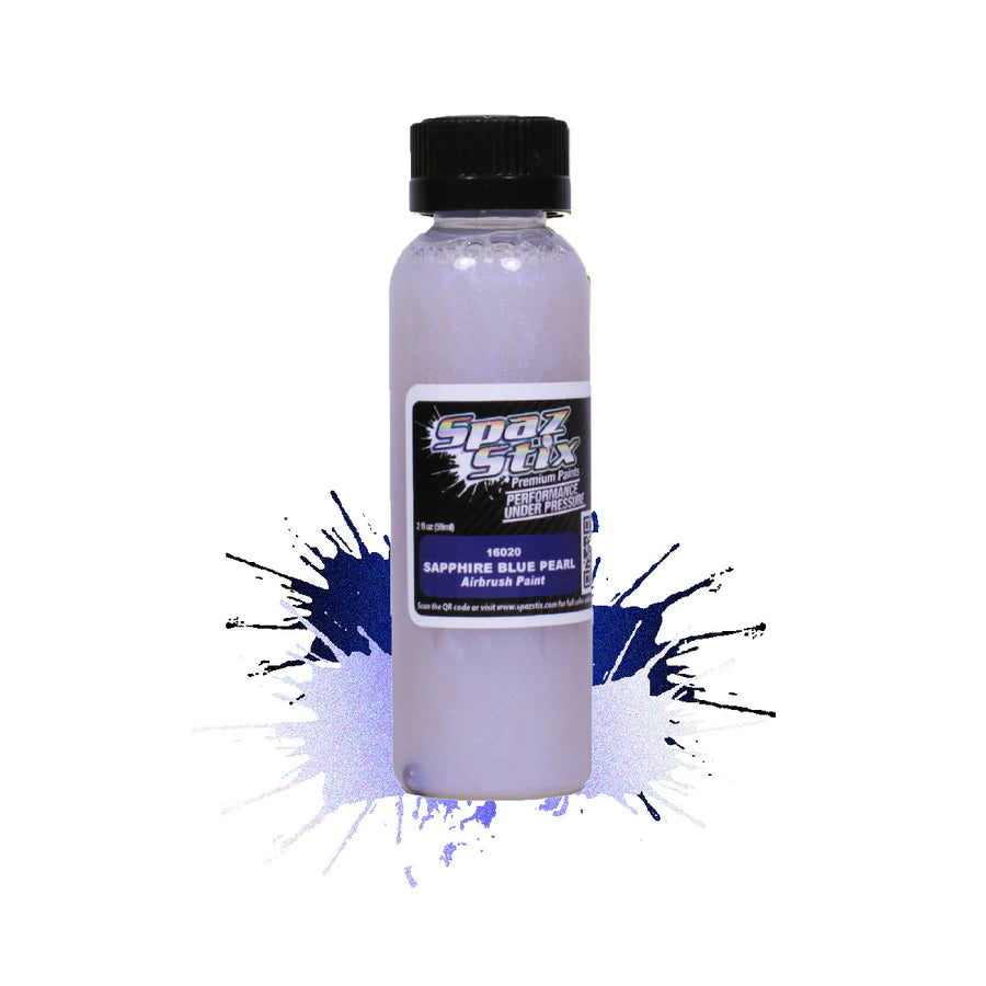 Spaz Stix 16020 Sapphire Blue Pearl Airbrush (bottle) (59ml Bottle) - Hobbytech Toys