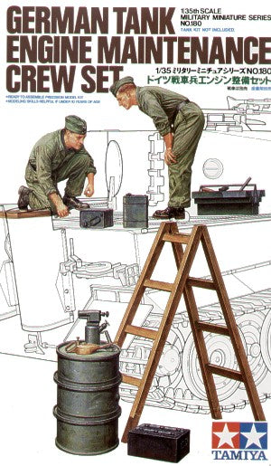 Tamiya 1/35 German Tank Engine Maintenance Crew Set Tamiya PLASTIC MODELS