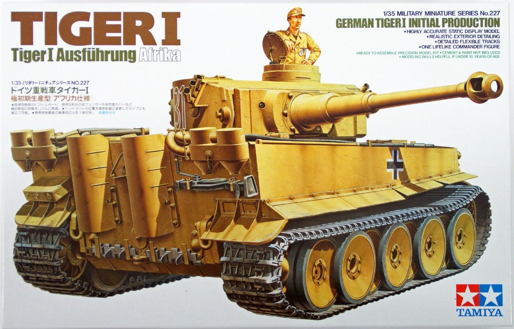 Tamiya 1/35 German Tiger I Ausfuhrung Afrika Tamiya PLASTIC MODELS