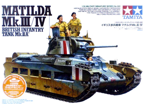 Tamiya 1/35 Matilda Mk.Iii/Iv British Infantry Tank Tamiya PLASTIC MODELS