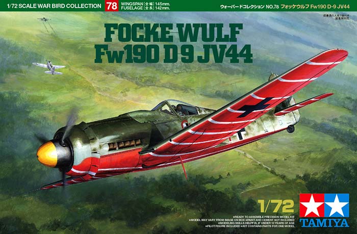Tamiya 1/72 Focke Wulf Fw190 D-9 Jv44 Tamiya PLASTIC MODELS