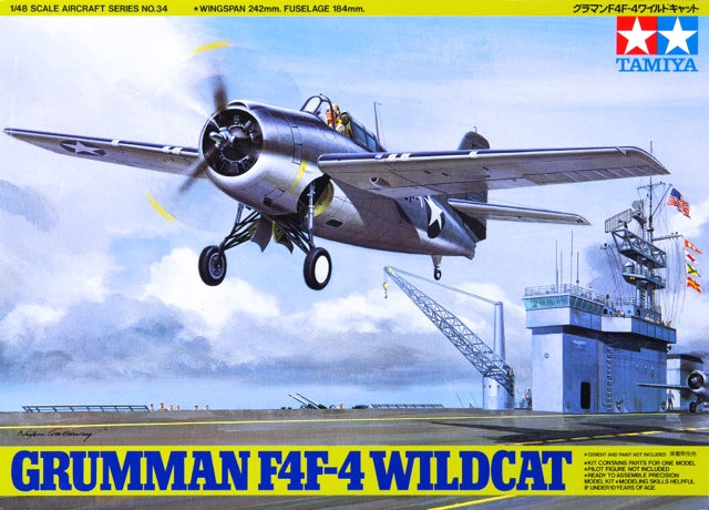 Tamiya 1/48 Grumman F4F-4 Wildcat Tamiya PLASTIC MODELS