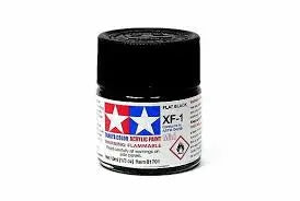 Tamiya XF-1 Acrylic Flat Black Tamiya PAINT, BRUSHES & SUPPLIES