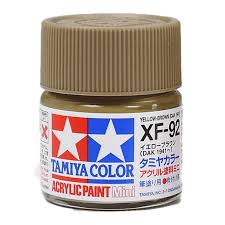 Tamiya XF-92 Acrylic Yellow Brown Acrylic Tamiya PAINT, BRUSHES & SUPPLIES