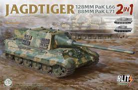 Takom 1/35 Jagdtiger 128 mm Pak L66 & 88mm Pak L71 2 in 1 Plastic Model Kit [8008] - Hobbytech Toys