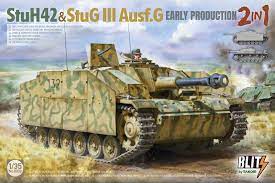 Takom 1/35 StuH 42 & StuG III Ausf.G Early Production 2 in 1 Plastic Model Kit [8009] - Hobbytech Toys