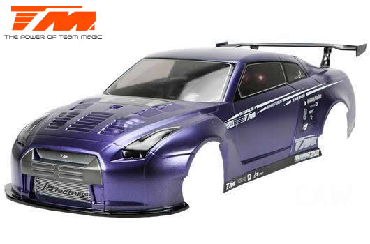 Team Magic E4D R35 Painted Body Shell (no holes) Purple Team Magic RC CARS - PARTS