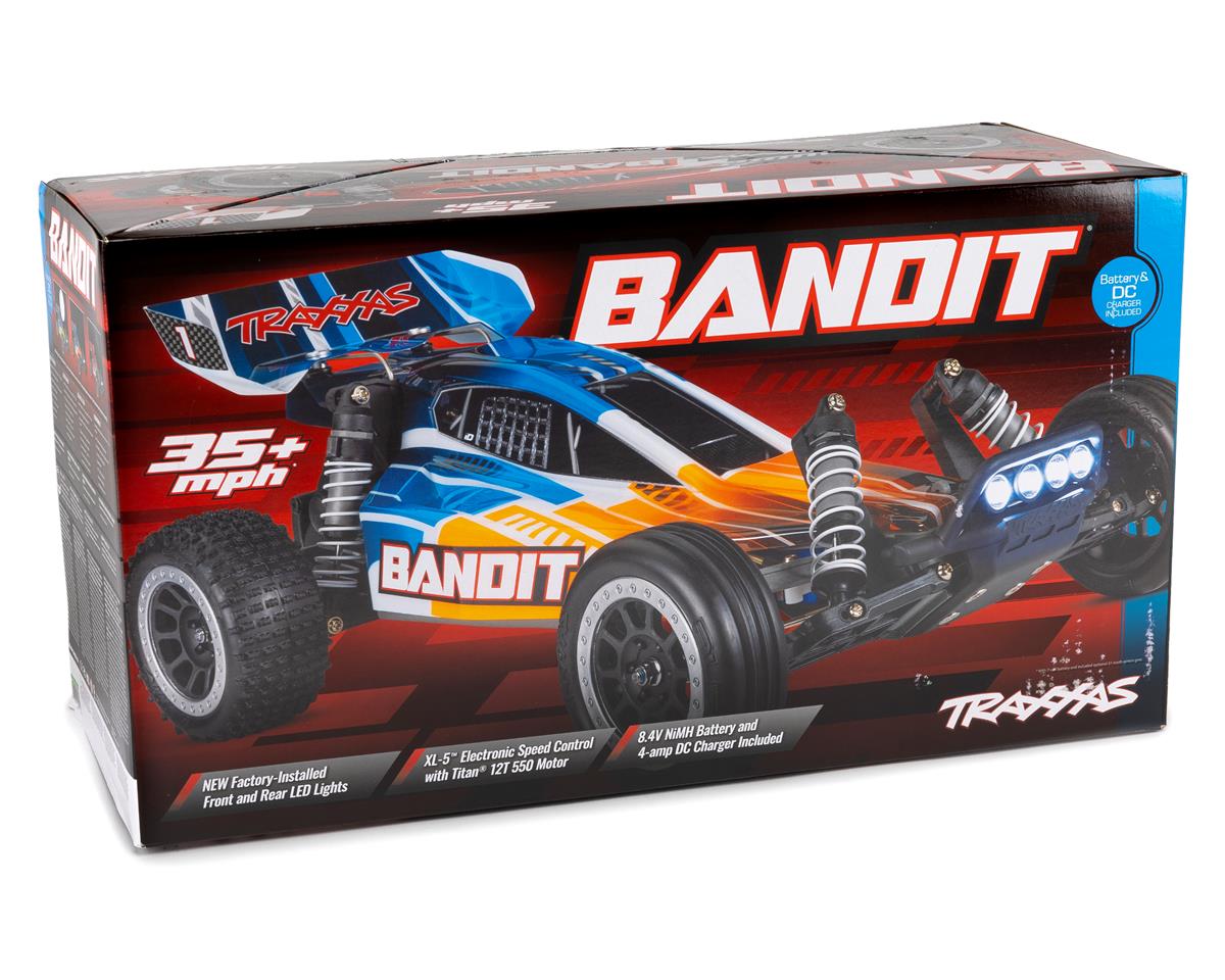 Traxxas 24054-61 Bandit XL-5 Brushed With LED Lights Orange RTR - Hobbytech Toys