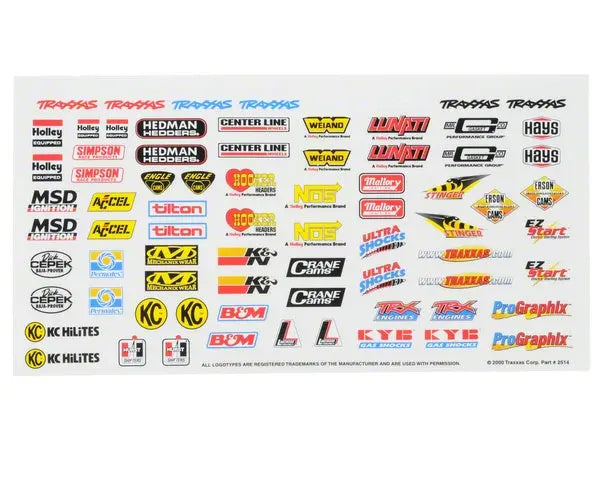 Traxxas 2514 Decal Sheet Racing Sponsors Traxxas RC CARS - PARTS