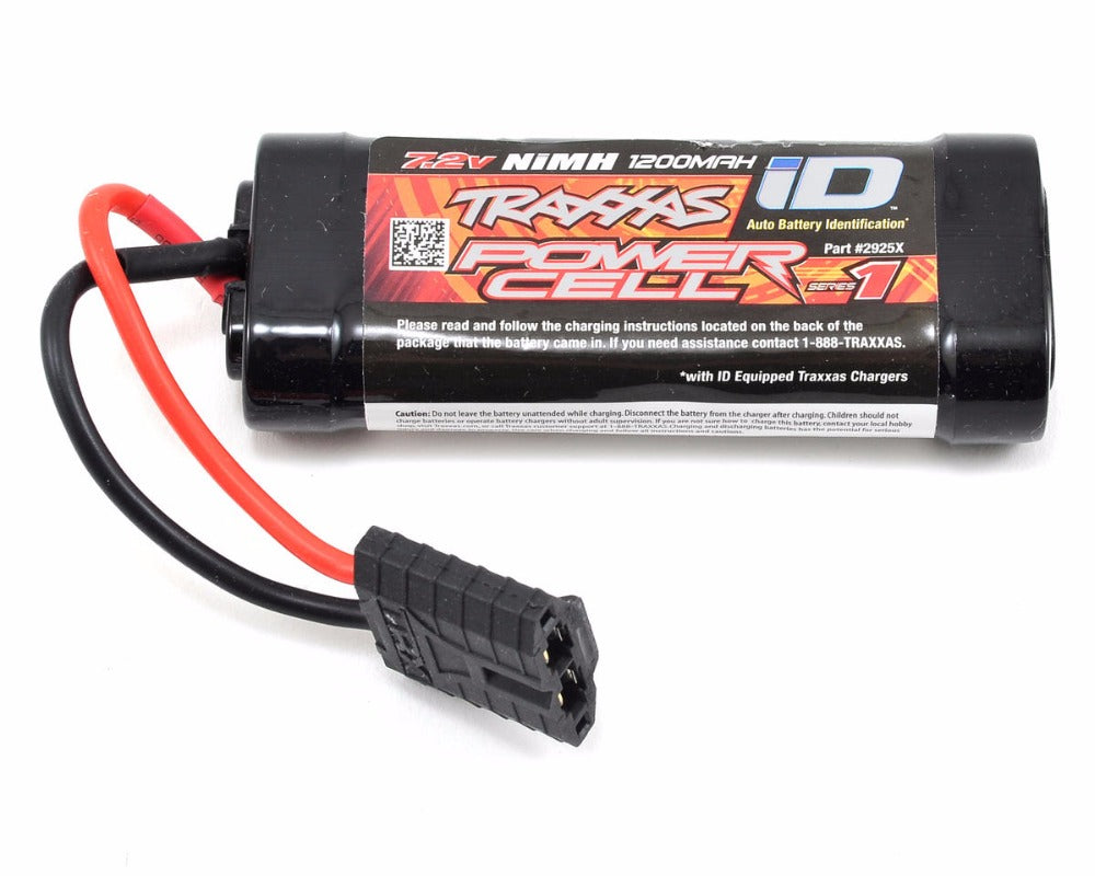 Powerful Traxxas 1200mAh 7.2V NiMH rechargeable battery for RC vehicles.
