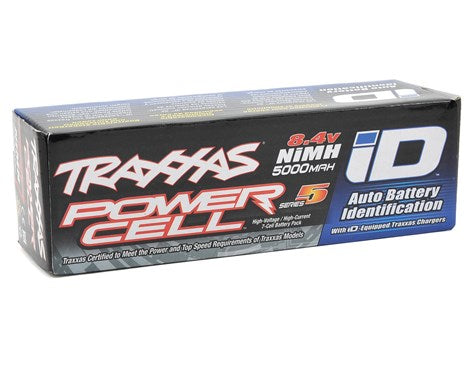 Traxxas 5000mAh 8.4V NiMH Hump Pack ID Connector - High-capacity battery for RC vehicles.