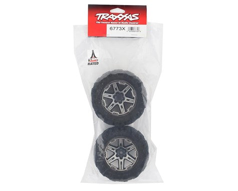 Traxxas 6773X Talon Ext 2.8in Pre-Mounted Tires Black Chrome (2) Traxxas RC CARS - PARTS