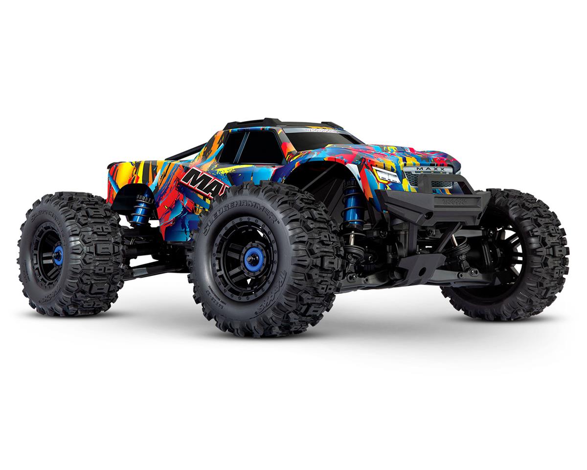 Traxxas 89086-4 Maxx V2 With WideMAXX 1/10 Electric RC Monster Truck RocknRoll Edition - Hobbytech Toys