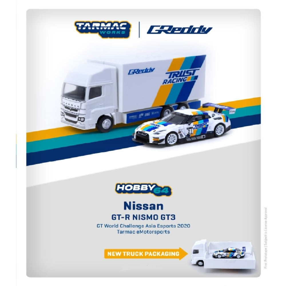 Tarmac 1/64 Nissan GT-R NISMO GT3 - GT World Challenge Asia Esports 2020 - Luis Moreno - Hobbytech Toys