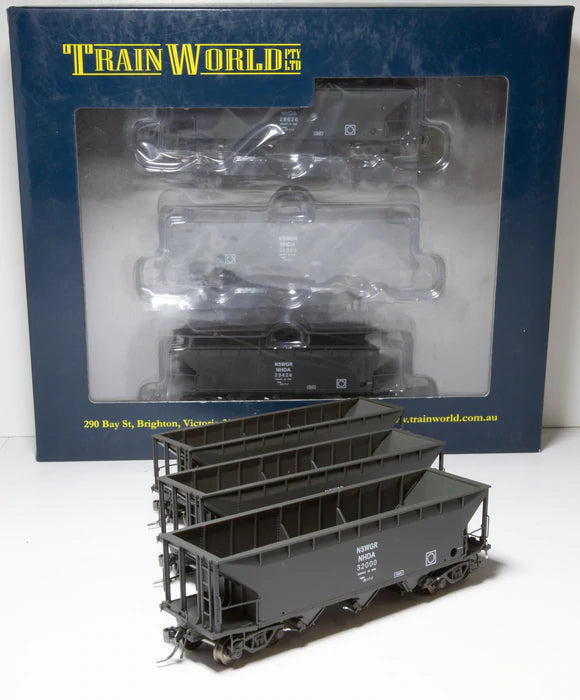 Train World TWM-P41 HO NHDA Coal Hoppers NSWGR #28626, 29424 & 32000 (3-Pack) - Hobbytech Toys