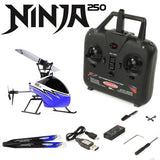 Twister Ninja 250 Blue Flybarless 6ch RC Helicopter RTF Twister RC HELICOPTERS