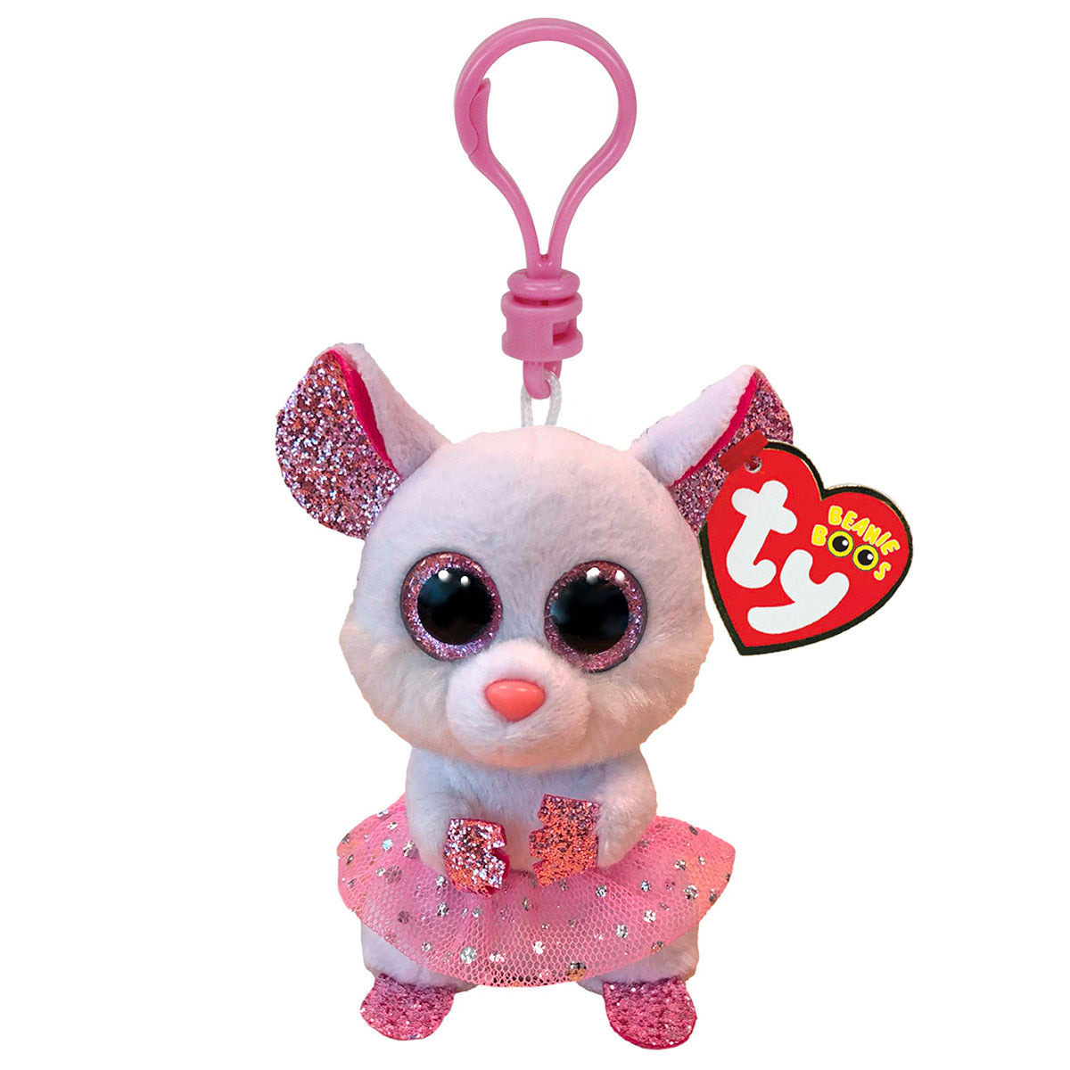 Beanie Boos Clip Ons Nina Mouse with Tutu TY TOY SECTION