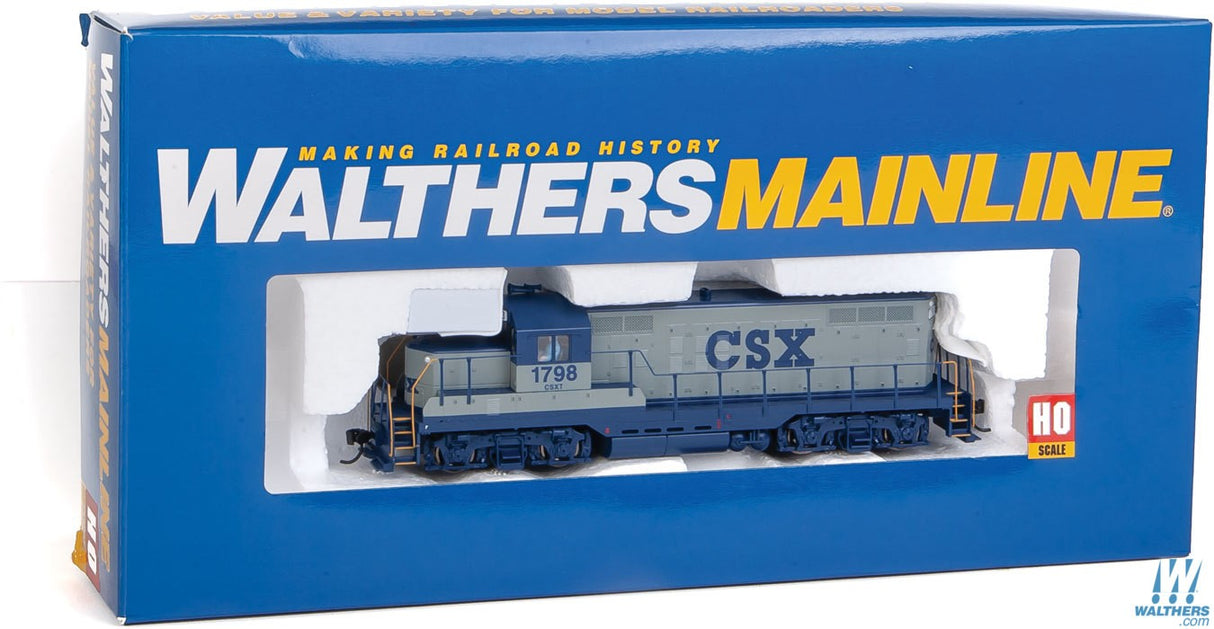 Walthers Mainline HO EMD GP9 Phase II with Chopped Nose - Standard DC - CSX Transportation #1798 (gray, blue) Walthers Mainline TRAINS - HO/OO SCALE