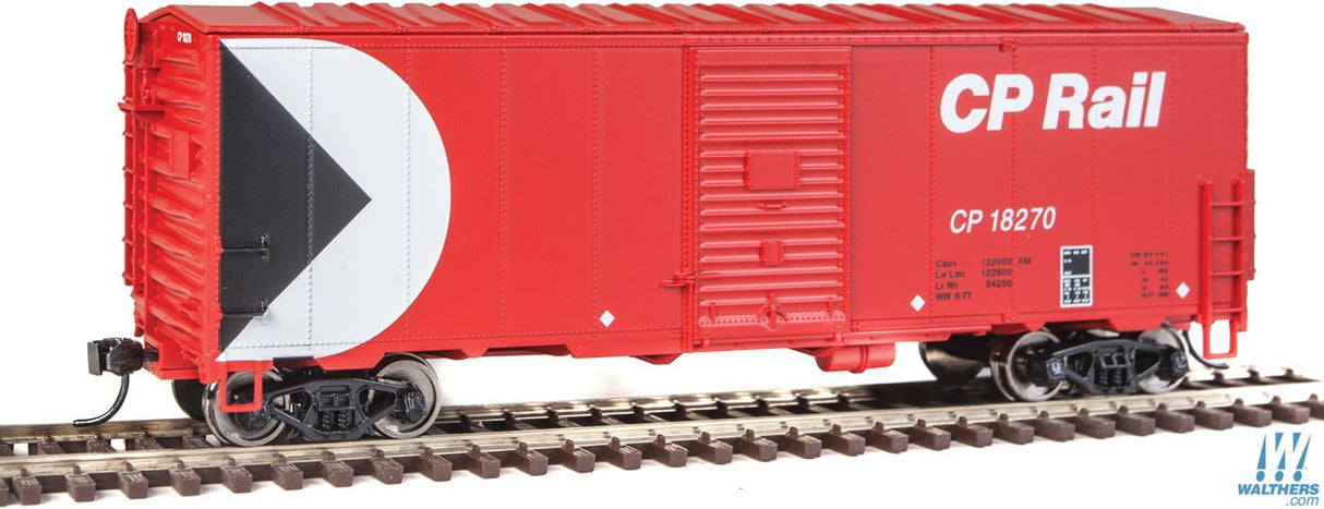 Walthers Mainline HO 40ft Association of American Railroads (AAR) Modernized 1948 Boxcar - Canadian Pacific #18270 (red, white, black; CP Rail, Multi-Mark) Walthers Mainline TRAINS - HO/OO SCALE