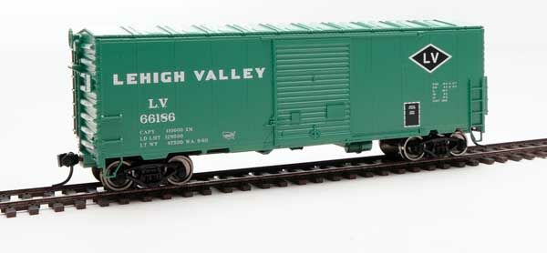 Walthers Mainline HO 40ft ACF Modernized Welded Boxcar w/8ft Youngstown Door - Ready to Run - Lehigh Valley #66186 - Hobbytech Toys