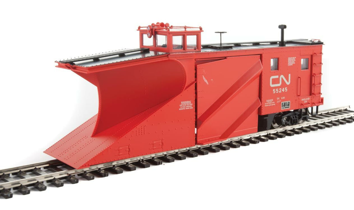 Walthers Proto HO Russell Snowplow - Ready to Run - Canadian National #55245 (red, Noodle Logo) - Hobbytech Toys