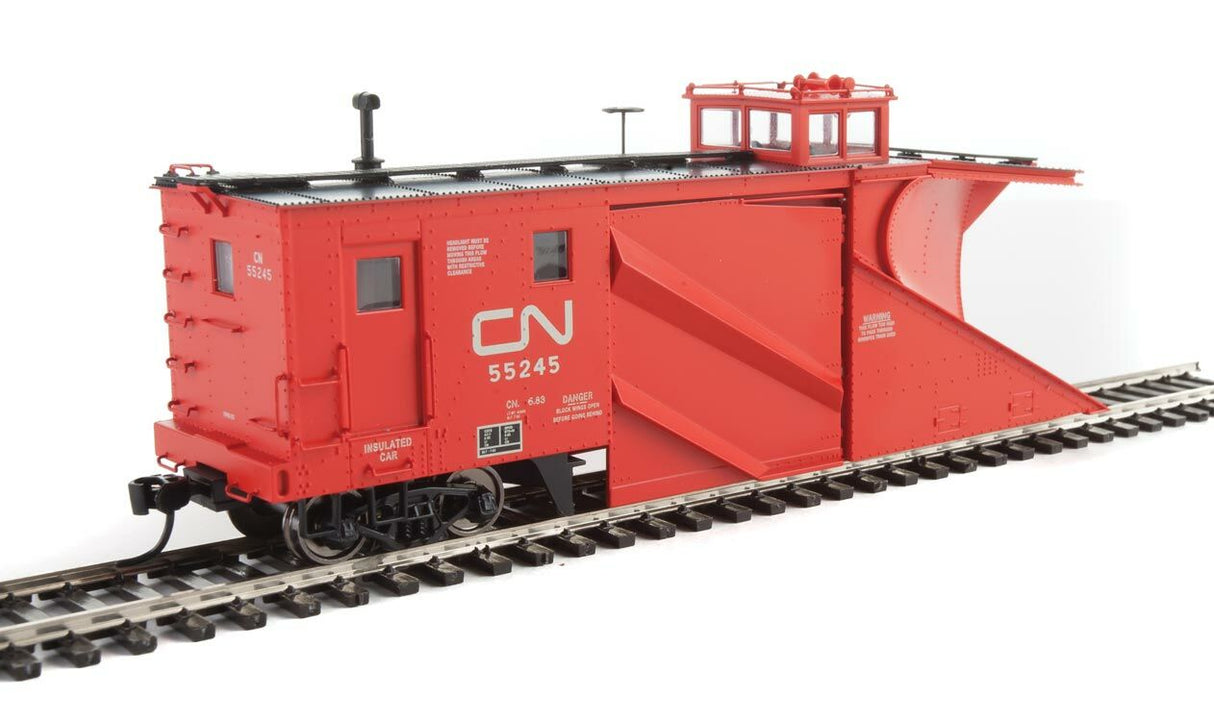 Walthers Proto HO Russell Snowplow - Ready to Run - Canadian National #55245 (red, Noodle Logo) - Hobbytech Toys