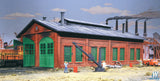 Walthers Cornerstone HO 2-Stall Enginehouse - Kit - 12-3/4 x 7 x 5-1/4in 31.8 x 17.5 x 13.1cm - Holds Locos To 11-5/8in 29cm Walthers Cornerstone TRAINS - HO/OO SCALE