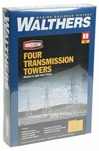 Walthers Cornerstone HO Four Transmission Towers Walthers TRAINS - HO/OO SCALE