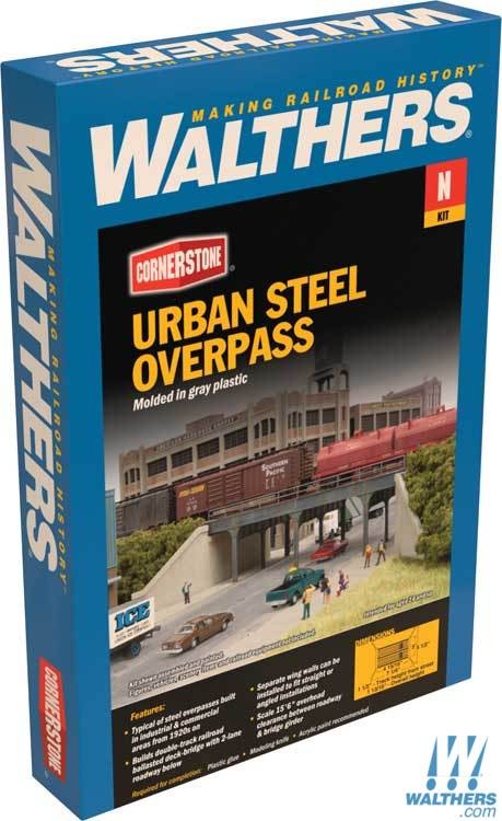 Walthers Cornerstone N Urban Steel Overpass - Kit Walthers Cornerstone TRAINS - N SCALE
