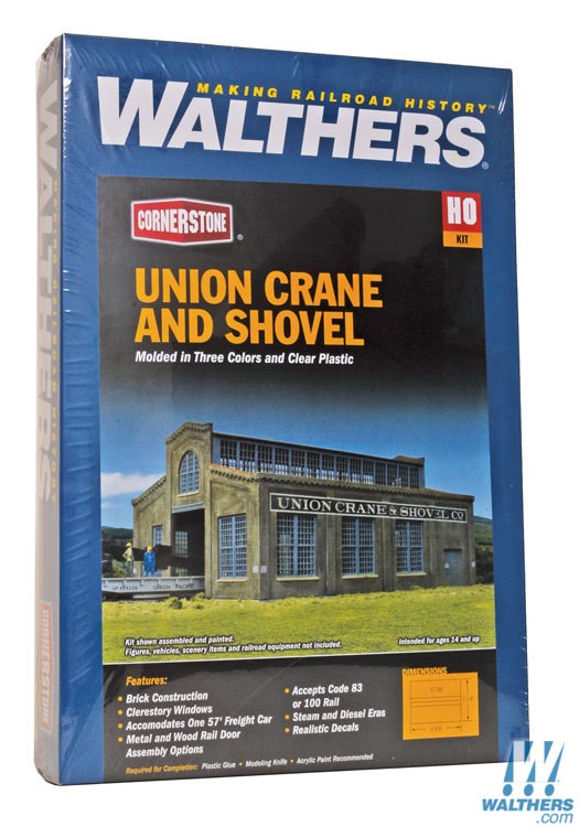 Walthers Cornerstone HO Union Crane and Shovel - Kit - 9-3/8 x 7-1/8 x 5in 23.8 x 17.8 x 12.7cm Walthers Cornerstone TRAINS - HO/OO SCALE