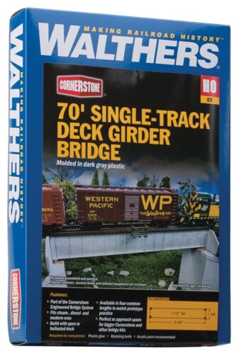Walthers HO 30 Single Track Deck Girder Bridge Standard Level Walthers TRAINS - HO/OO SCALE