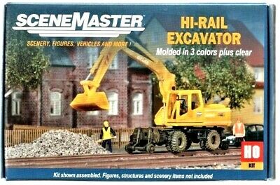 Walthers SceneMaster HO Hi-Rail Excavator - Kit Walthers SceneMaster TRAINS - HO/OO SCALE