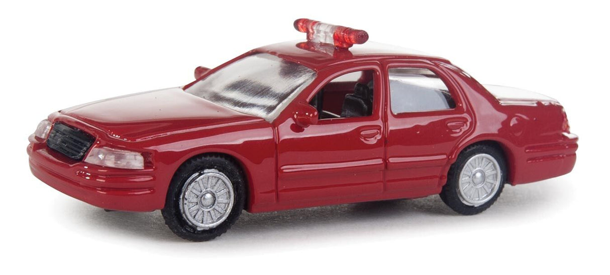 Walthers Scenemaster 12020 HO Ford(R) Crown Victoria Police Interceptor - Fire Command decals (red, nonworking lights) - Hobbytech Toys