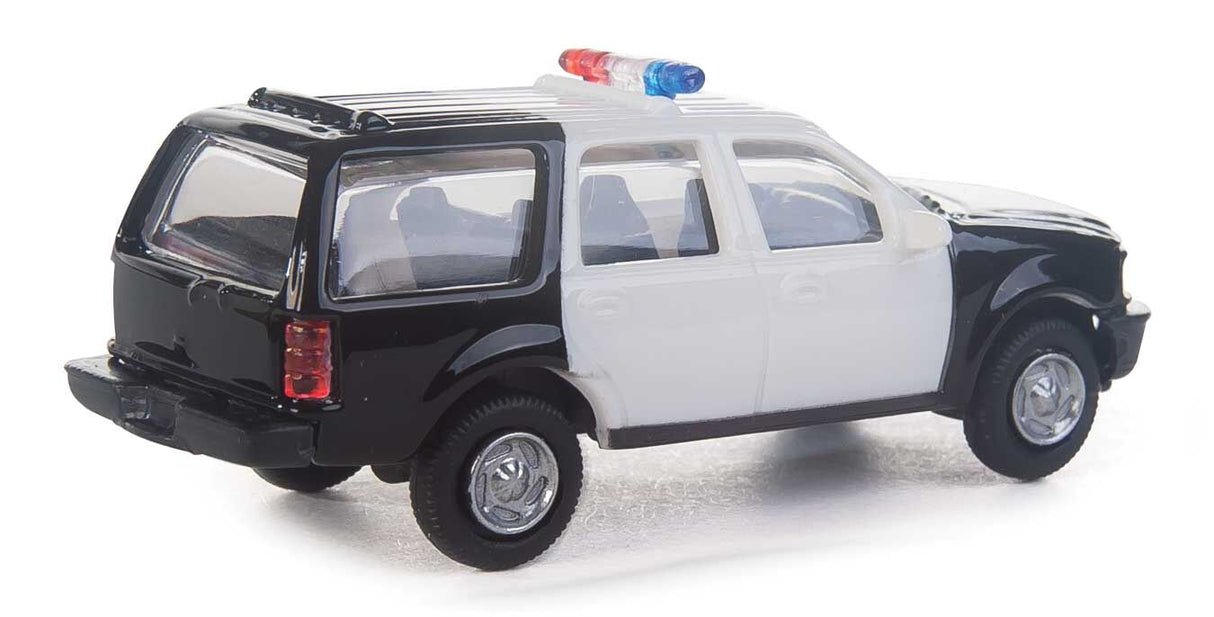Walthers Scenemaster 12041 HO Ford(R) Expedition Special Service Vehicle (SSV) - Police, Sheriff & Highway Patrol decals (black, white doors, nonworking ligh - Hobbytech Toys