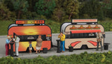 Walthers Scenemaster 2904 HO BBQ and Taco Food Trailers - Kit - Hobbytech Toys