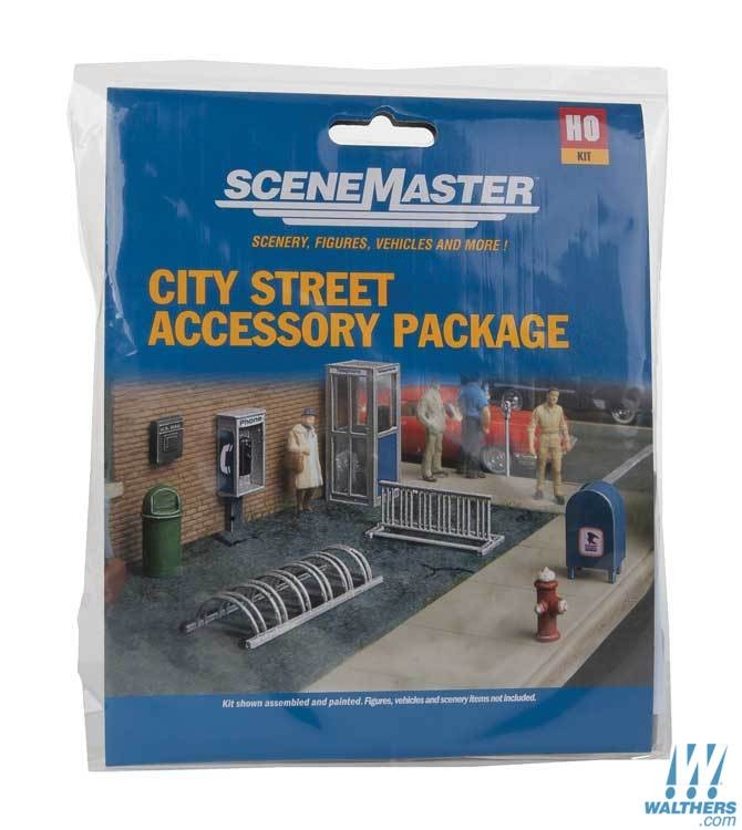 Walthers SceneMaster HO City Street Accessory Package - Kit Walthers SceneMaster TRAINS - HO/OO SCALE