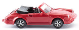 Wiking HO 1978 Porsche 911 SC Convertible - Assembled - Top Down (red, black) - Hobbytech Toys