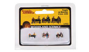 Woodland Scenics N People On Benches Woodland Scenics TRAINS - N SCALE