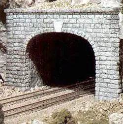 Woodland Scenics C1157 N Dbl Track Tunnel Portal Cut Stone (2pcs) Woodland Scenics TRAINS - N SCALE