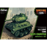 Meng U.S. Light Tank M24 Chaffee (Cartoon Model) Plastic Model Kit - Hobbytech Toys