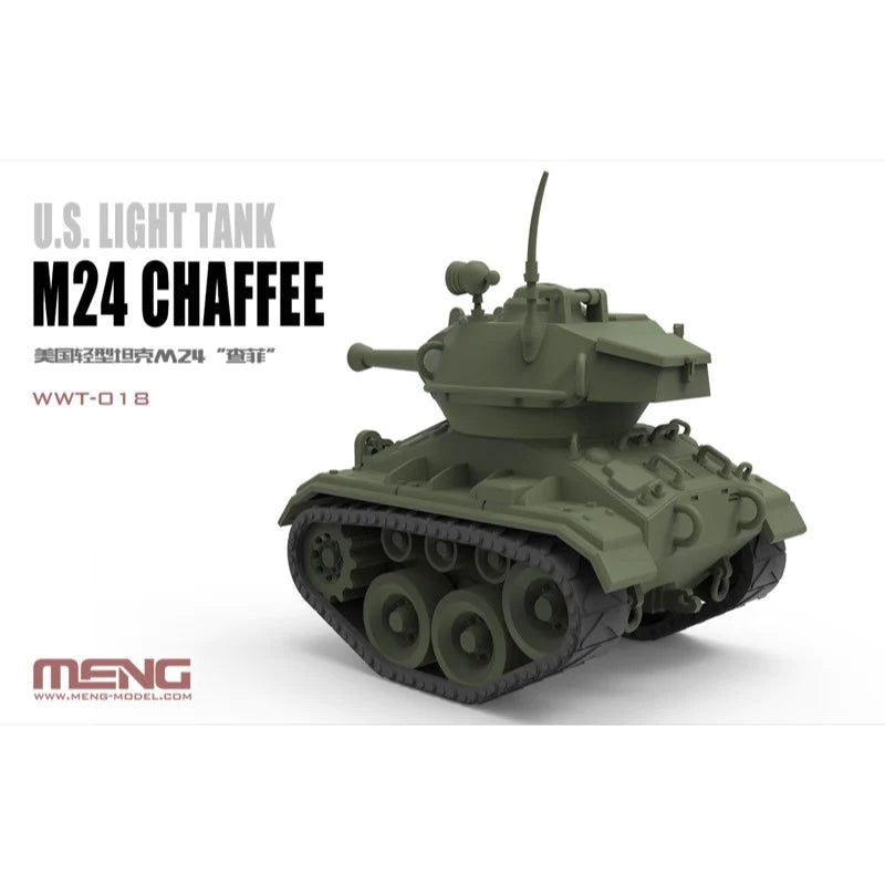 Meng U.S. Light Tank M24 Chaffee (Cartoon Model) Plastic Model Kit - Hobbytech Toys