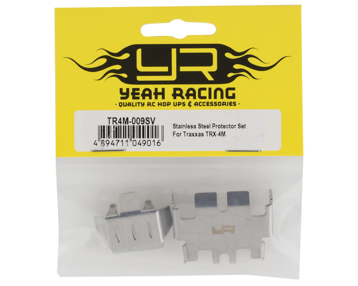 Yeah Racing Traxxas TRX-4M Stainless Steel Differential & Skid Plates Set - Hobbytech Toys