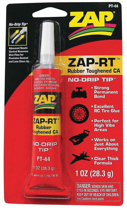 Zap PT-44 Rubber Toughened Cyano 1oz Zap Glue SUPPLIES