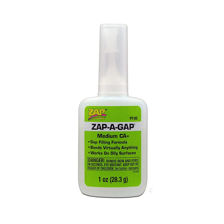 Zap Pt-02 Gap Filling Ca Medium 1oz Green Zap Glue SUPPLIES