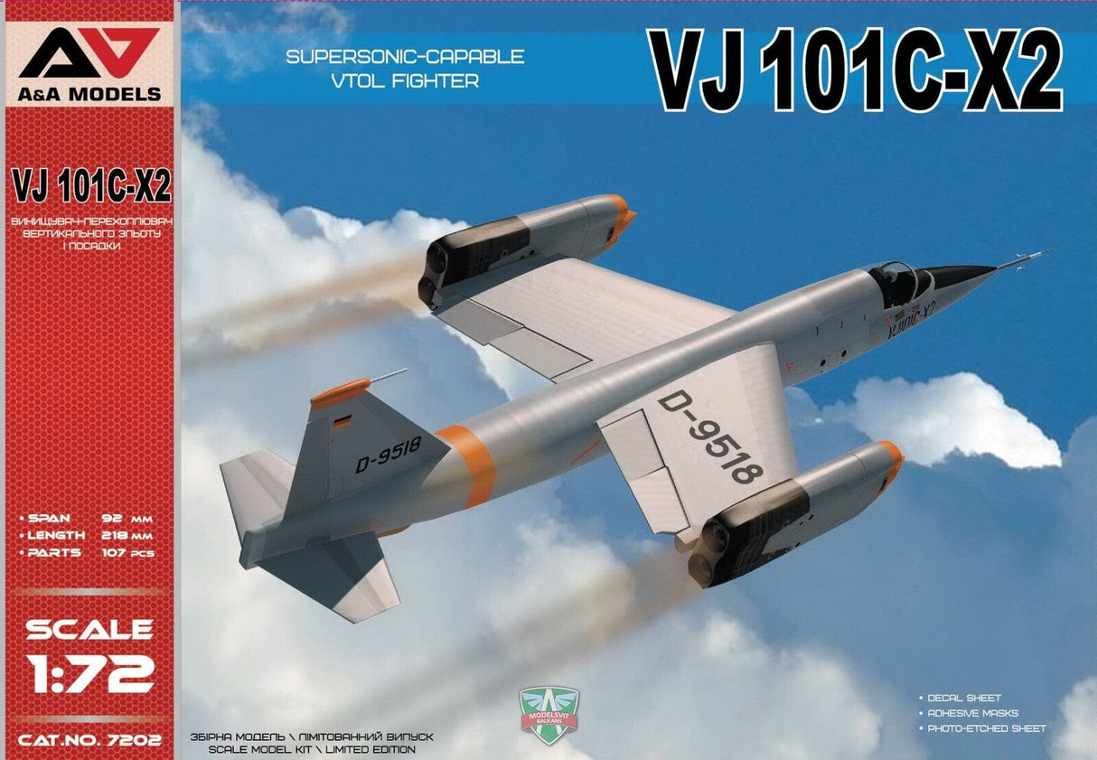 A&A Models 7202 1/72 VJ-101 Plastic Model Kit** A and A Models PLASTIC MODELS
