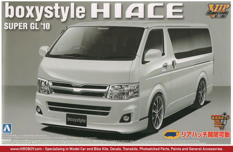 Aoshima 1/24 Toyota Boxstyle Hiace Super Gl 10 Aoshima PLASTIC MODELS