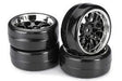 Absima 2510041 1/10 Drift Wheel Set LP Comb Blk/Chrome (4) Absima RC CARS - PARTS